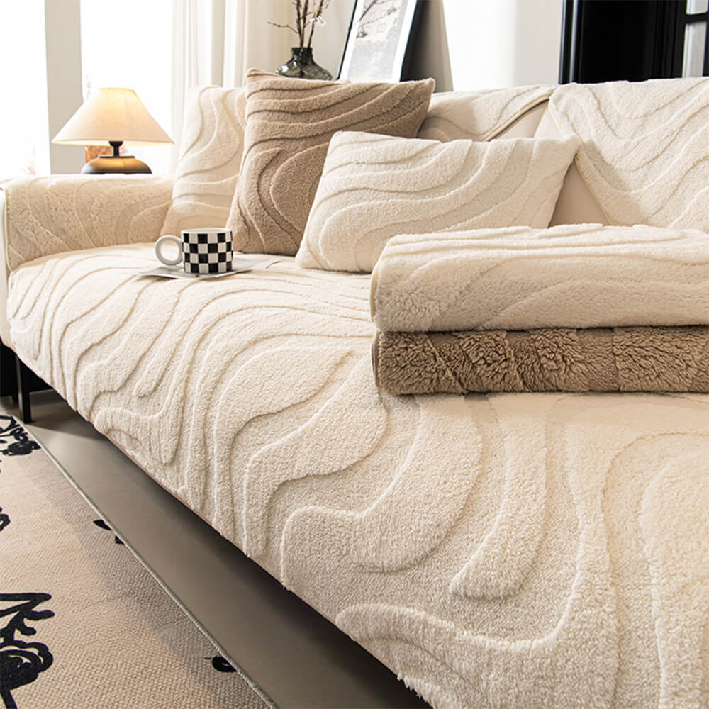 Cubierta de sofá protector sin deslizamiento de Jacquard Curvado Currush