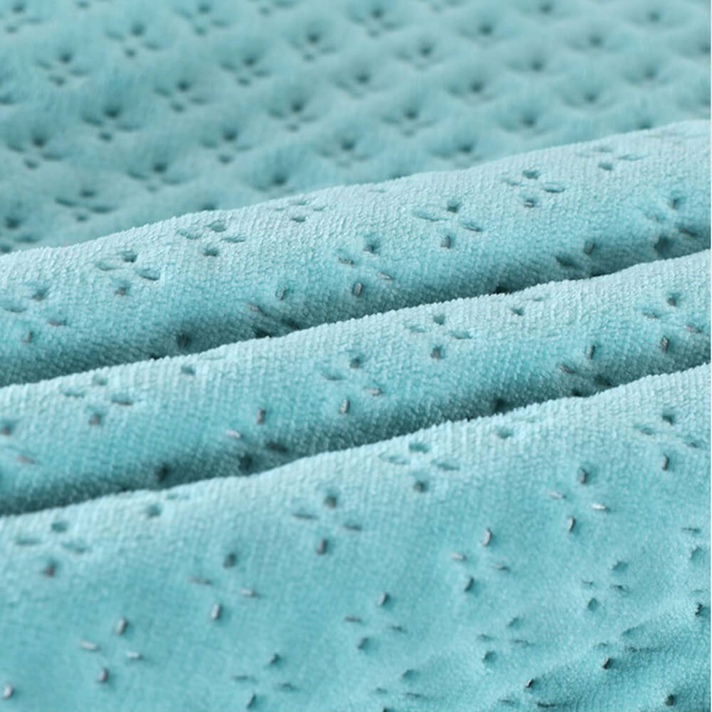 Set de colchoneta acolchada tibia de lana de lana de leche de gofre