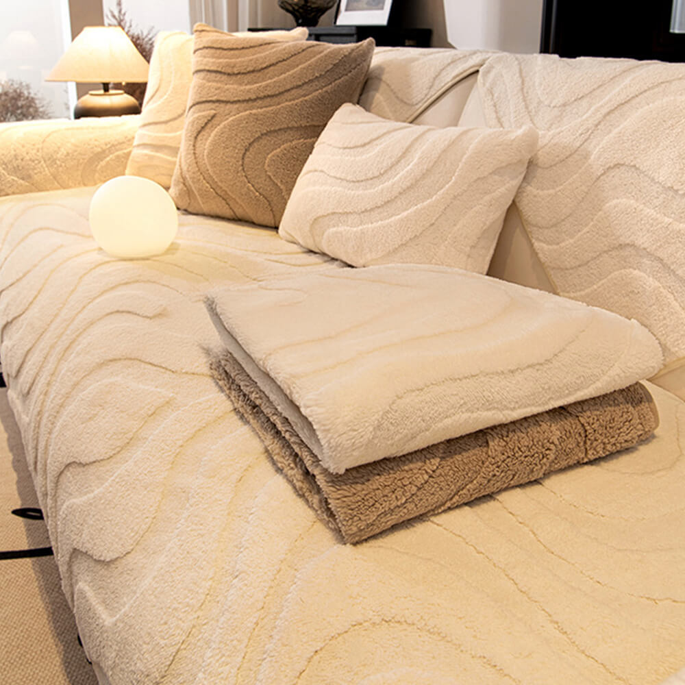 Cubierta de sofá protector sin deslizamiento de Jacquard Curvado Currush