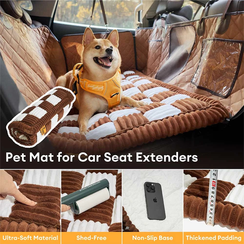 Premium Faux Leather Water-repellent Hammock Dog Car Seat Cover - RideProtector