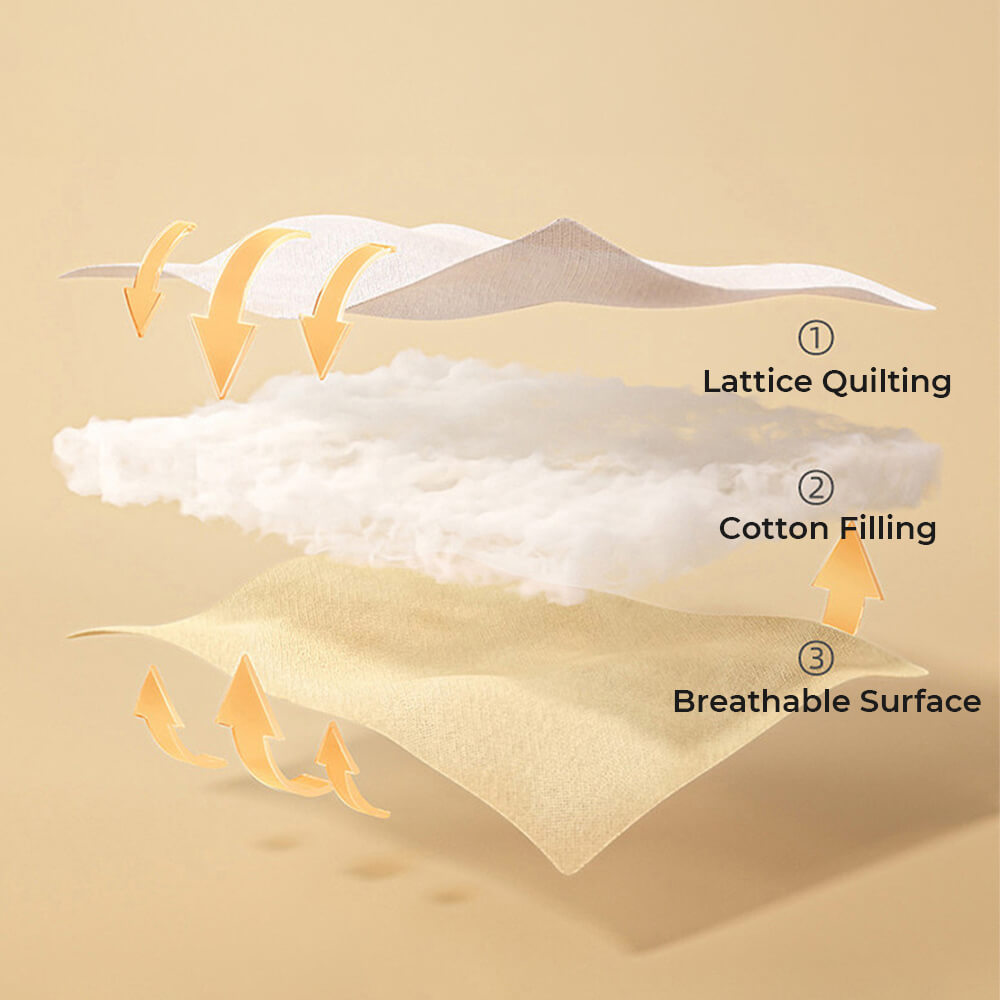 Velvet Velvet transpirable Capacidad de colchón de hojas calientes