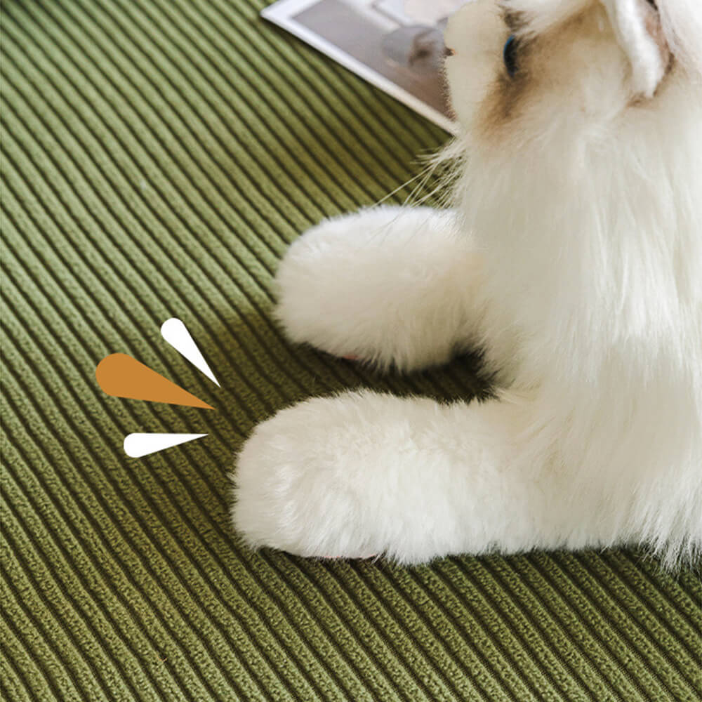 Corton de cuerda de franja vertical anti-scratch estirado cubierta de sofá de cubierta completa