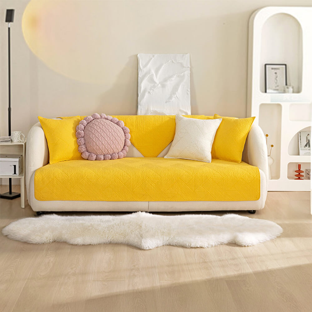 Cubierta de sofá de algodón sólido de algodón sólido de algodón sólido para todas las estaciones