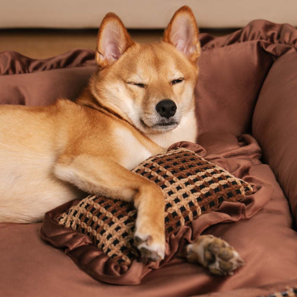 Cama de almohada de almohada para perros de lujo con almohadilla para perros de lujo