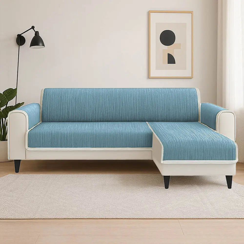 Ganzjahres-Anti-Rutsch-Streifen-Möbelschutz für Haustierteppiche mit Armlehnen-Couchbezug – Halten Sie sich ruhig