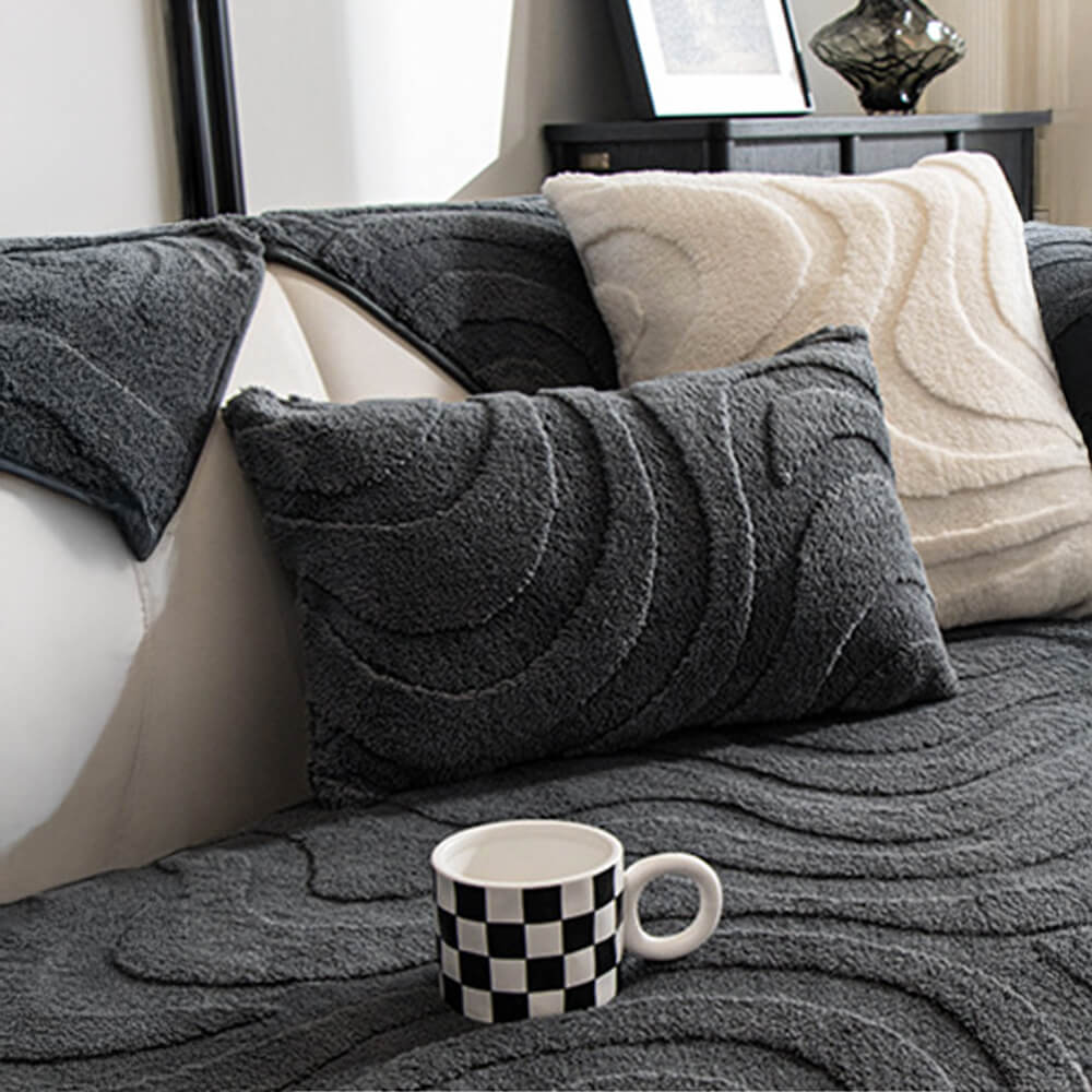 Cubierta de sofá protector sin deslizamiento de Jacquard Curvado Currush