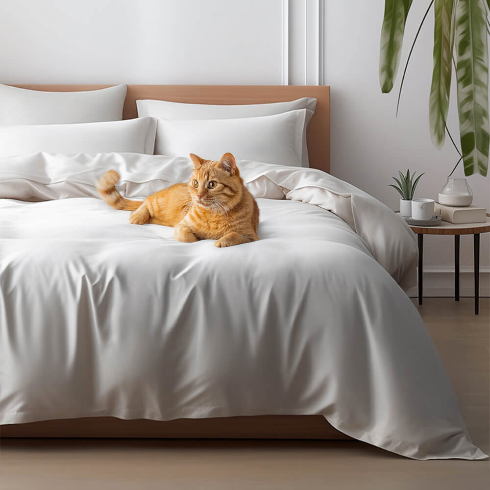 Cómodo sateen sateen 100% bambú décimo de bambú sé de sábana