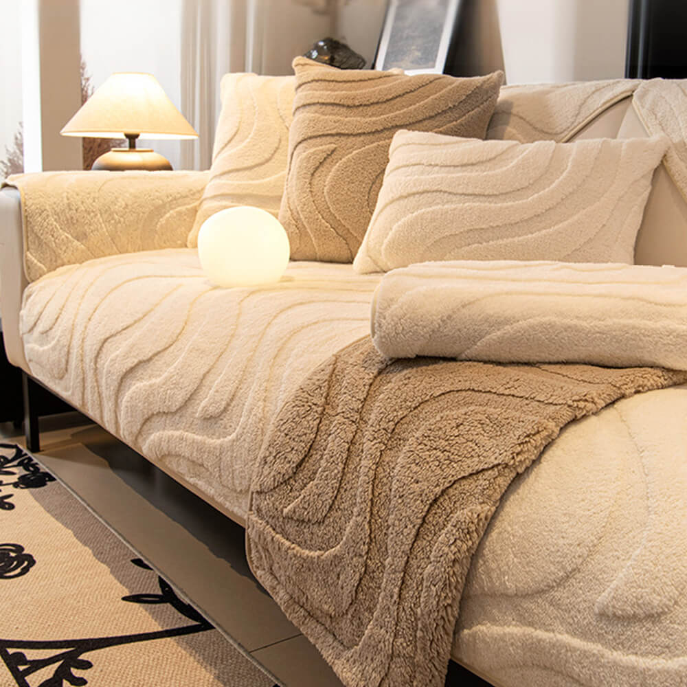 Cubierta de sofá protector sin deslizamiento de Jacquard Curvado Currush