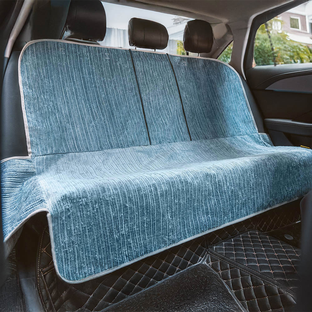 Housse de protection de siège de voiture en Chenille rayée imperméable pour animaux de compagnie-route plus sûre