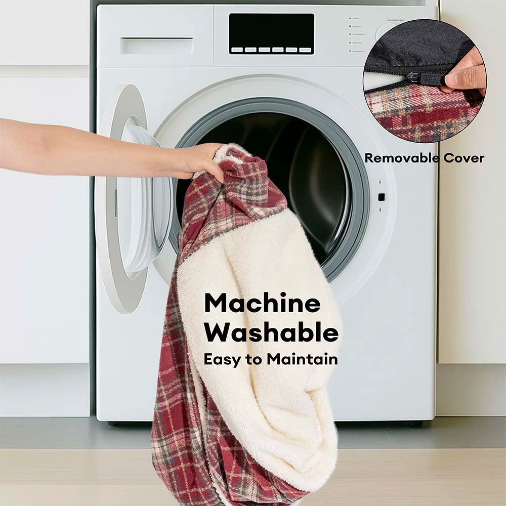 Vintage Plaid Plush Whashable Bolster Dog Sofa Bed - Chris-Nook