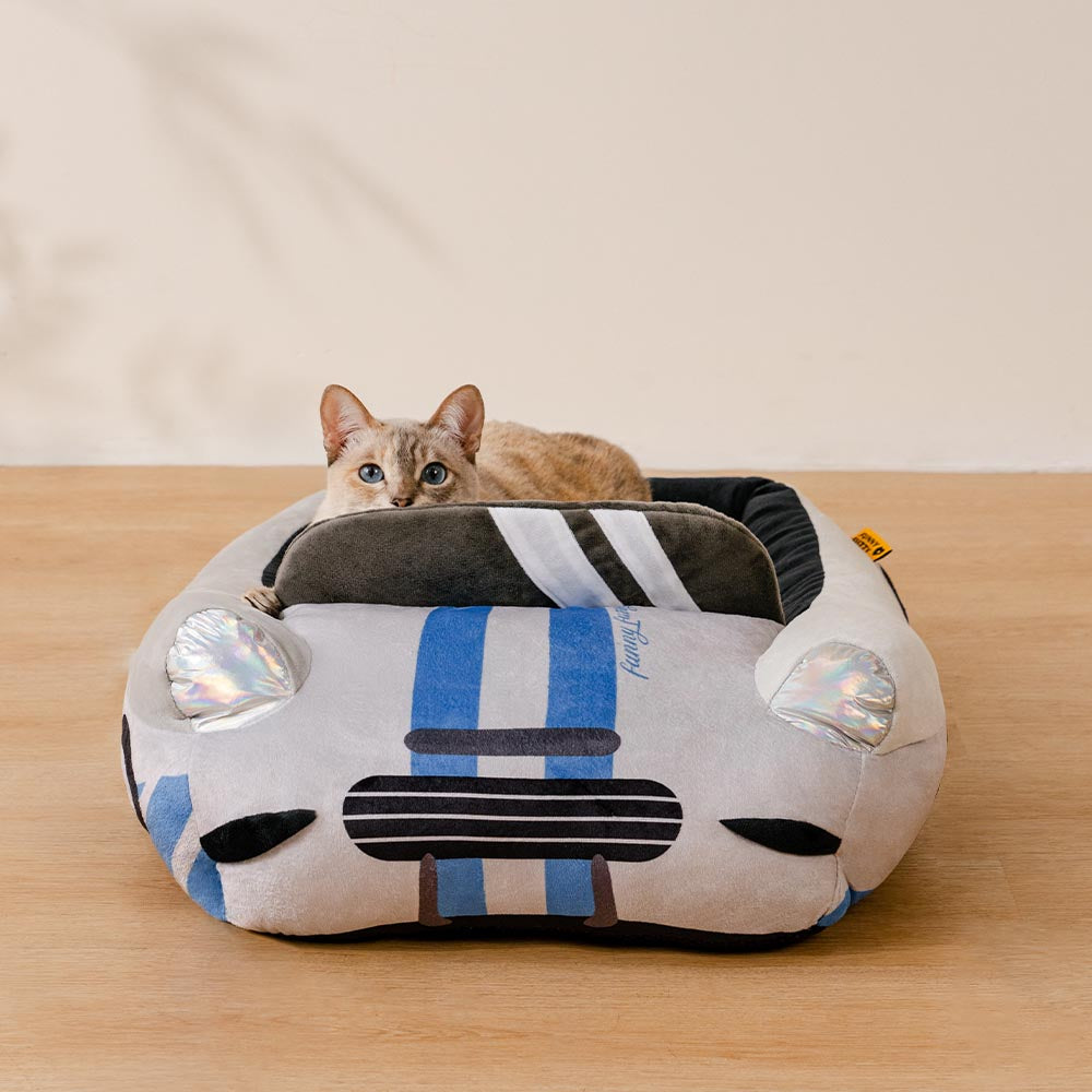 Classic Convertible Race Car Bolster Cat Bed - Fast&Fur