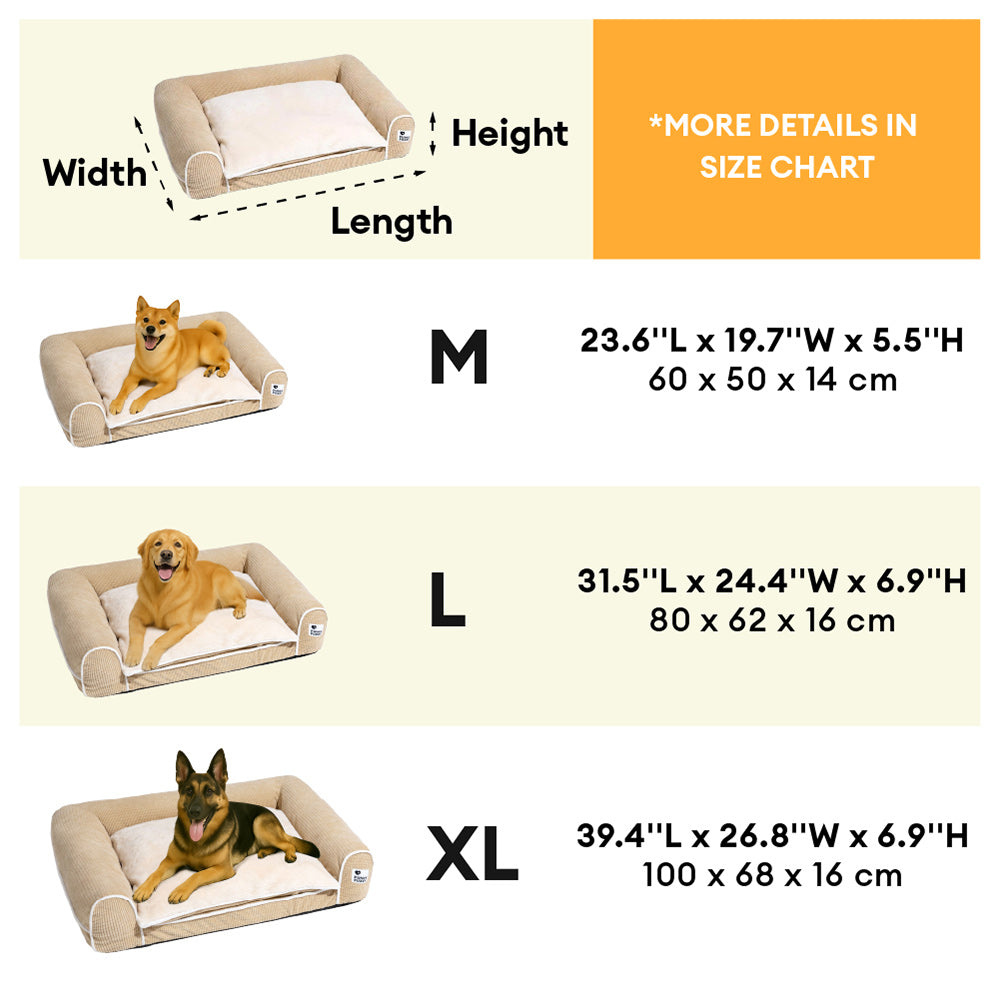 Canapé-lit orthopédique double couche pour chien en flanelle de luxe