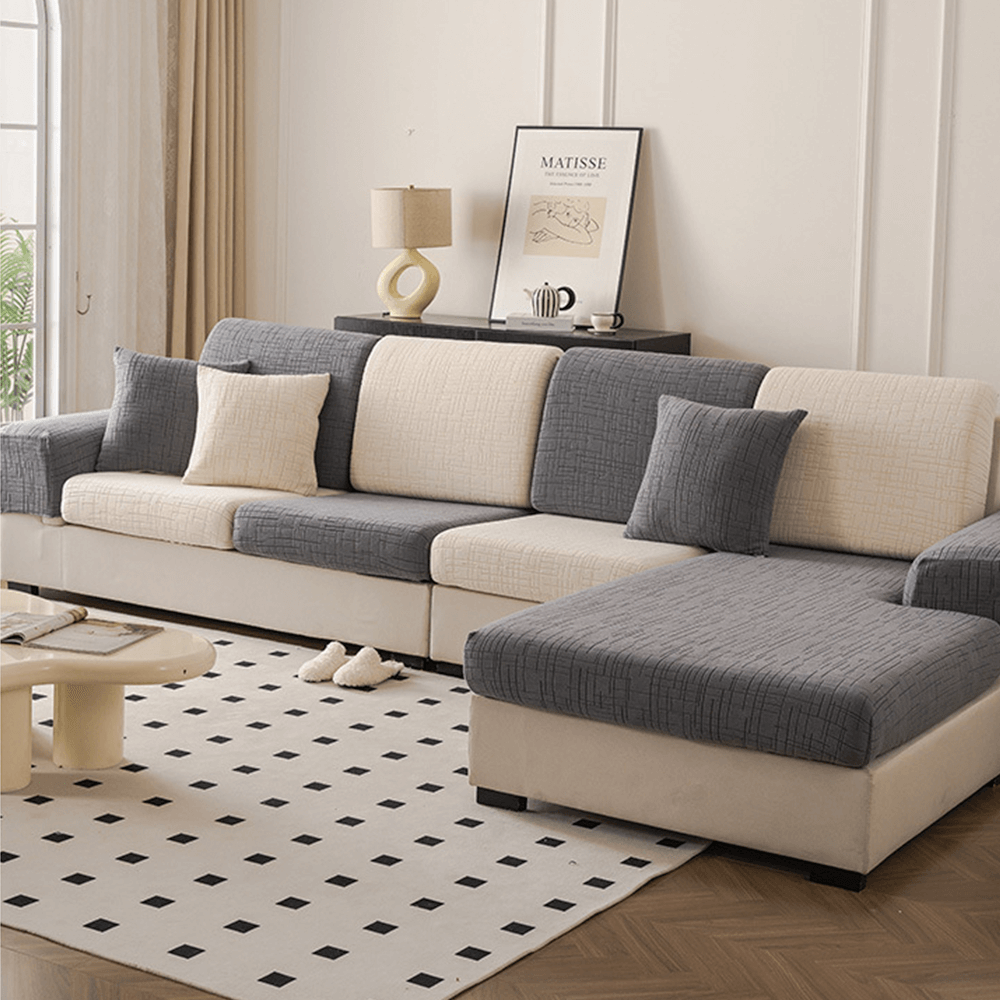 Jacquard Plush Desmanecible Sweat-Absorbente de sudor transpirable Cubierta de sofá mágica de cobertura completa