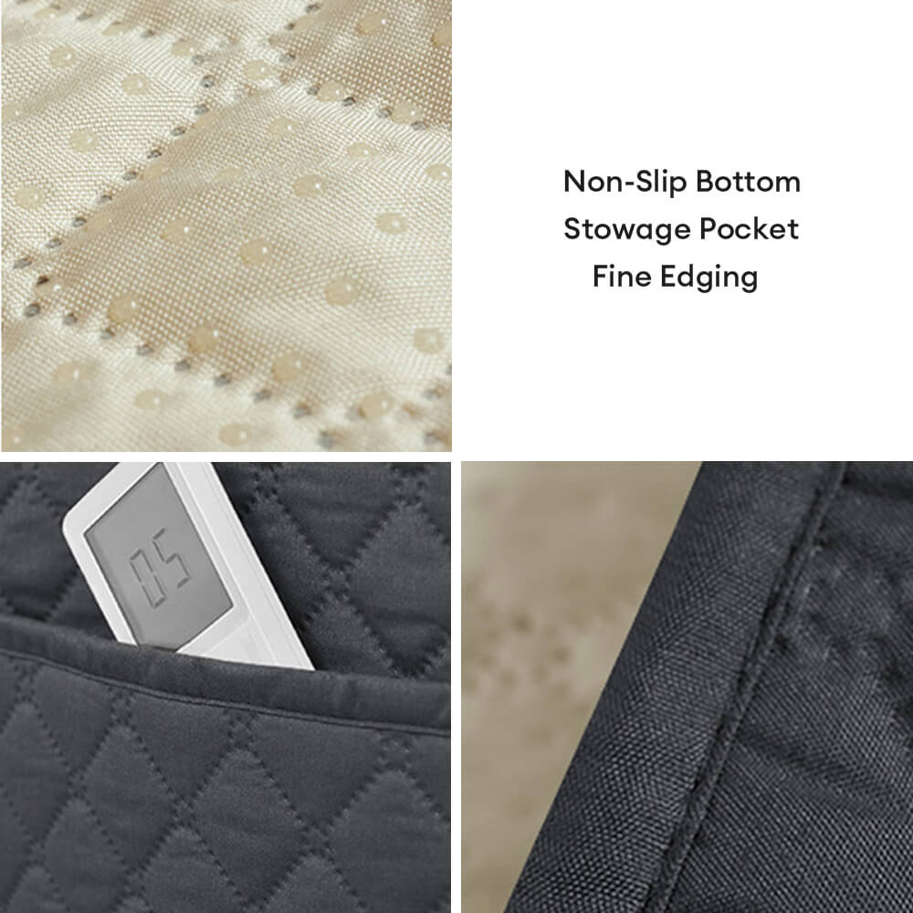 Cubierta de sofá de sofá acolchado impermeable con bolsillos