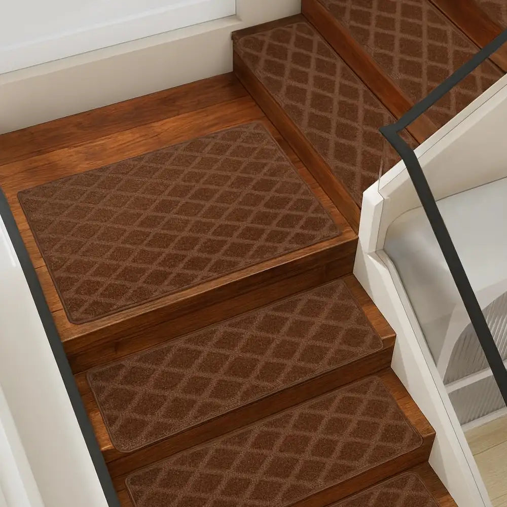 Faux Sisal Diamond Wear-Resistant Stair Protection Bullnose Non Slip Stair Treads