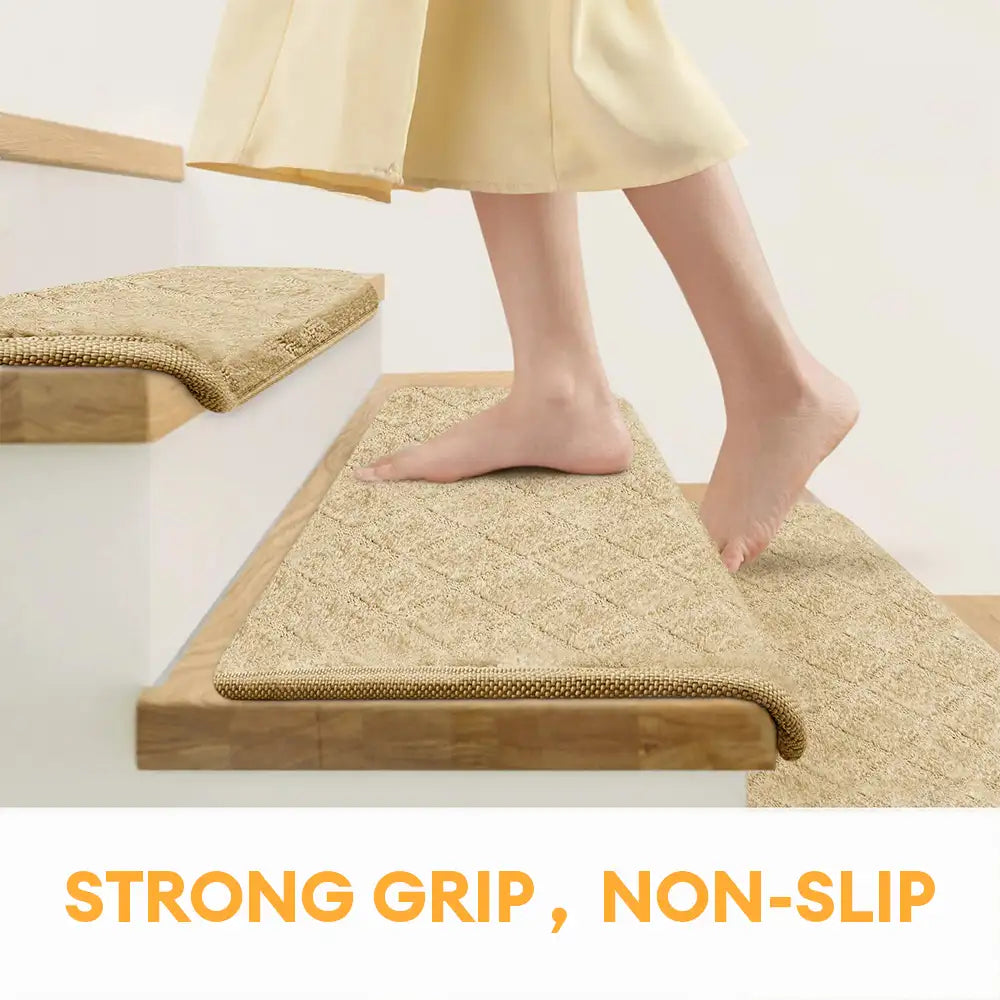 Faux Sisal Diamond Wear-Resistant Stair Protection Bullnose Non Slip Stair Treads