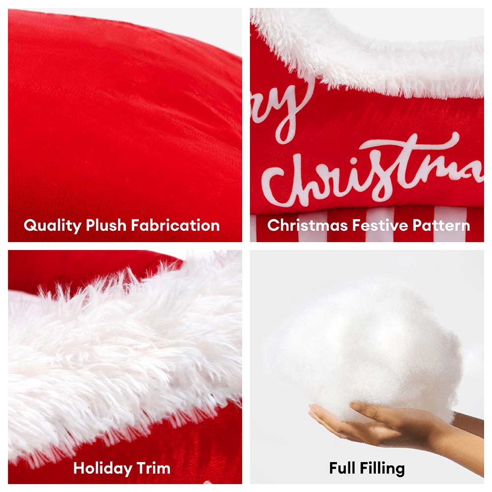 Cama de perros festivo de lujoso - trineo navideño