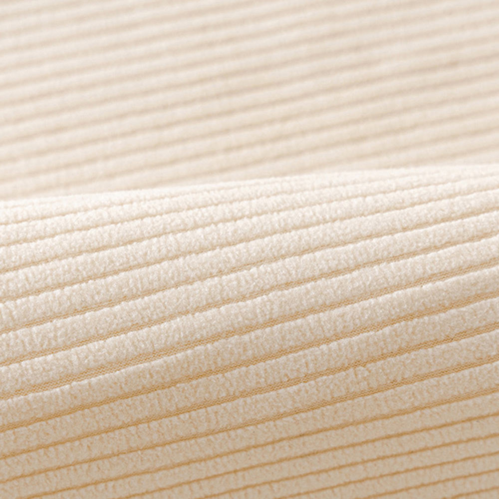 Modern Cream Vertical Stripes Fleece Couch Cover for All Seasons