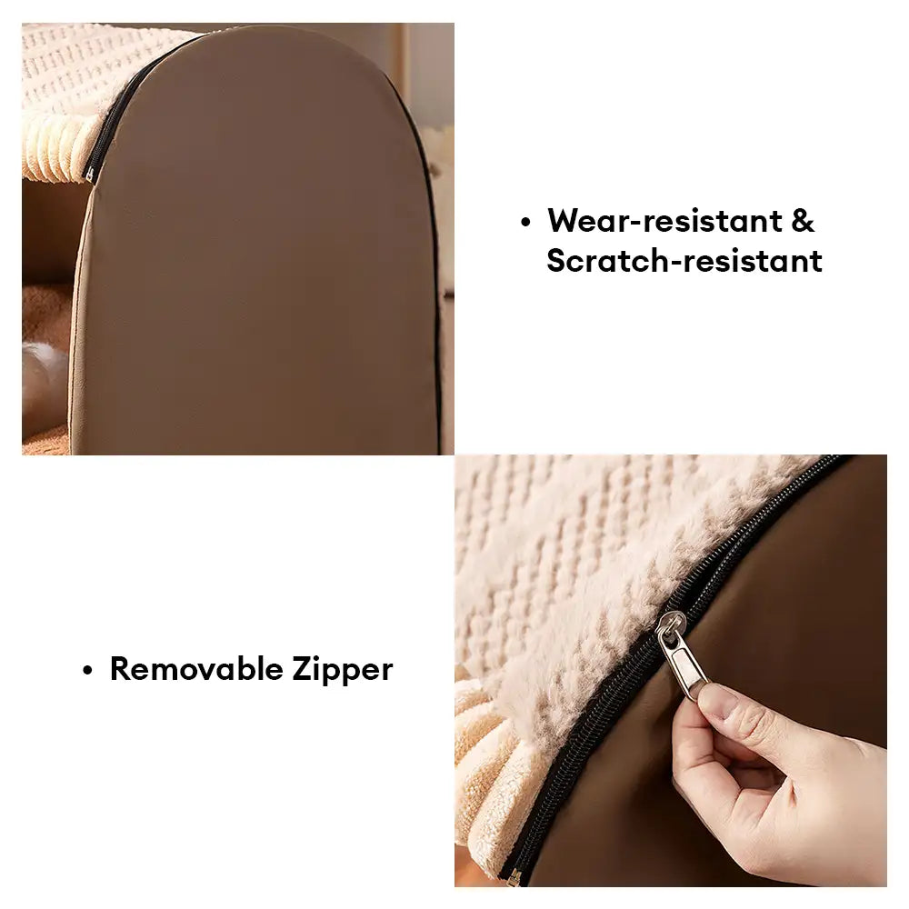 Cozy Cabin Portable Semi-Enclosed Dog Bed with Roof Warming And Durable