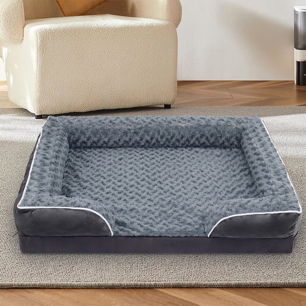 Detachable Water-Repellent Full Surround Support Orthopedic Dog Bed
