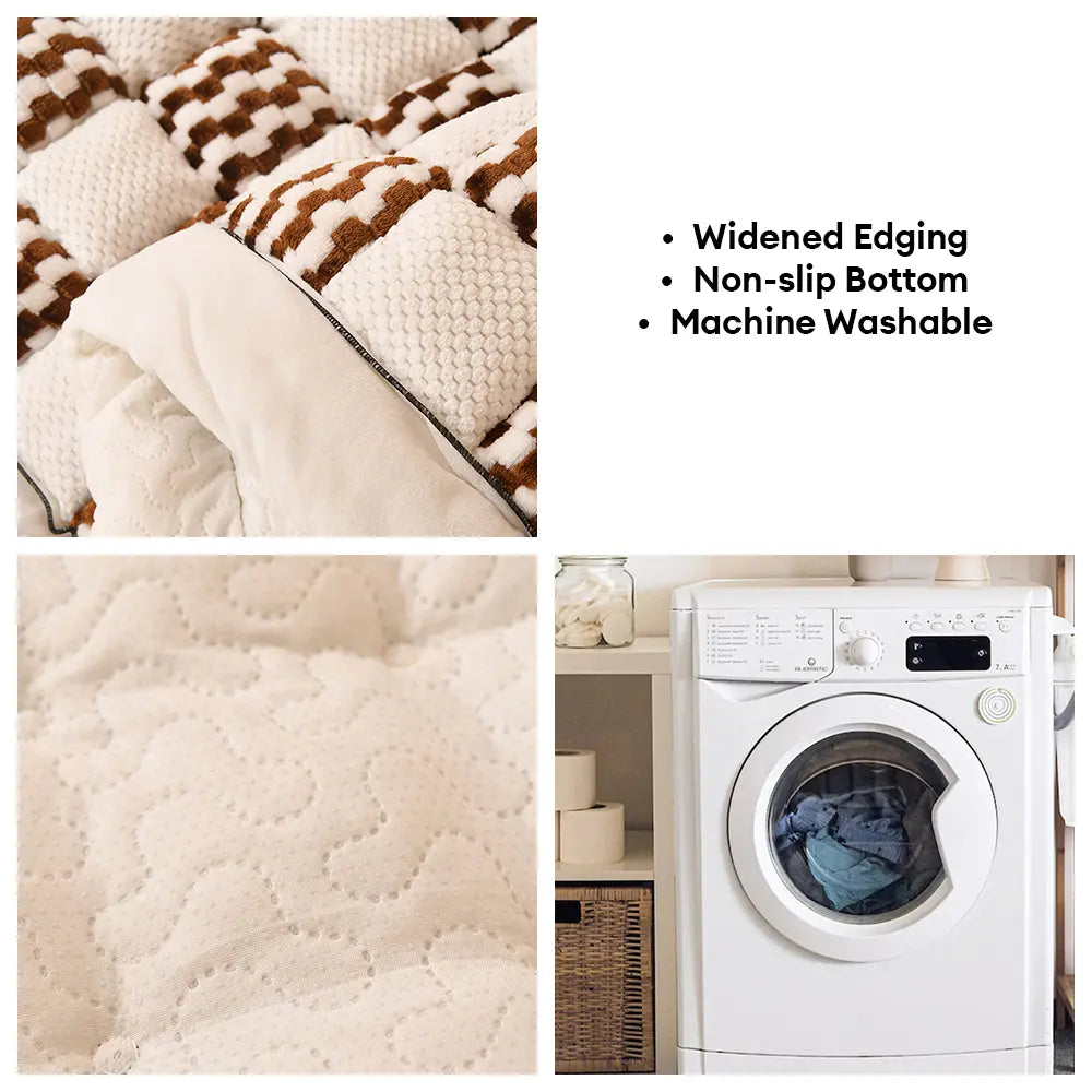 Handmade Plush Checkerboard Pet Mat Comfortable Couch Cover