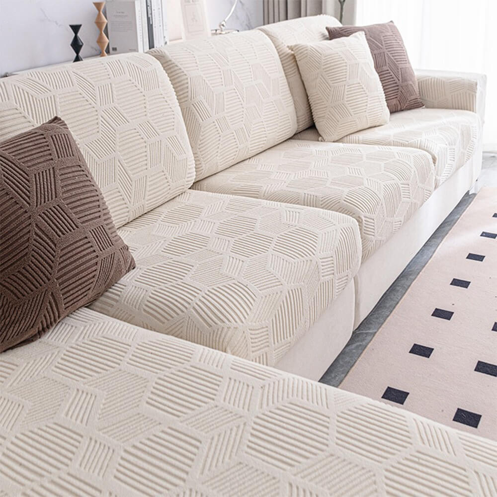 Honeycomb Pattern Water-resistant Stretch Full-Cover Magic Couch Cover