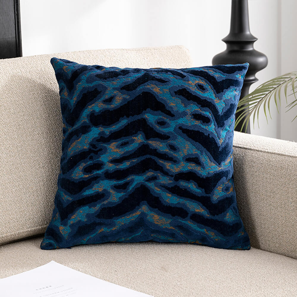 Almohada de sofá de terciopelo de lujo Jacquard Cut Home