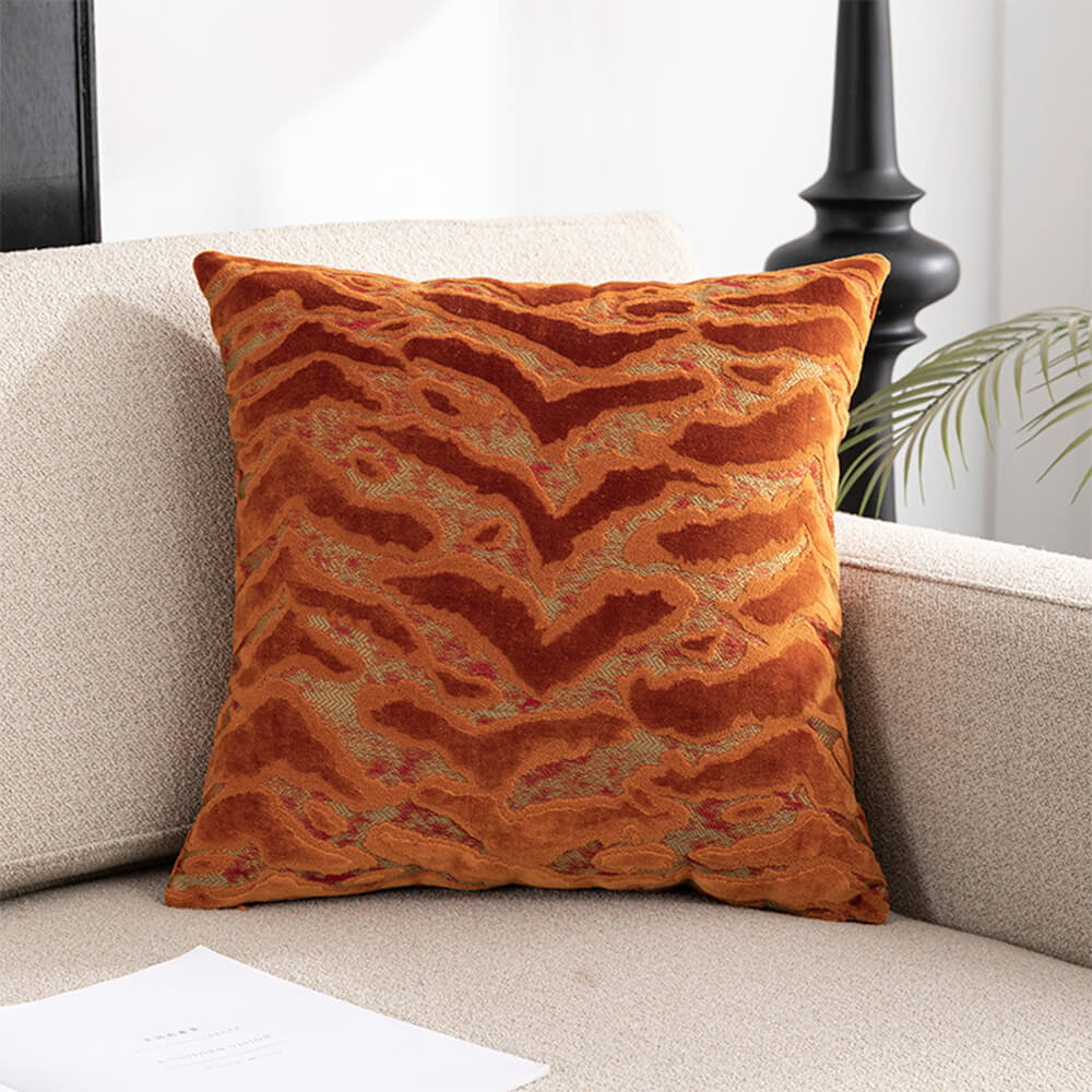 Almohada de sofá de terciopelo de lujo Jacquard Cut Home