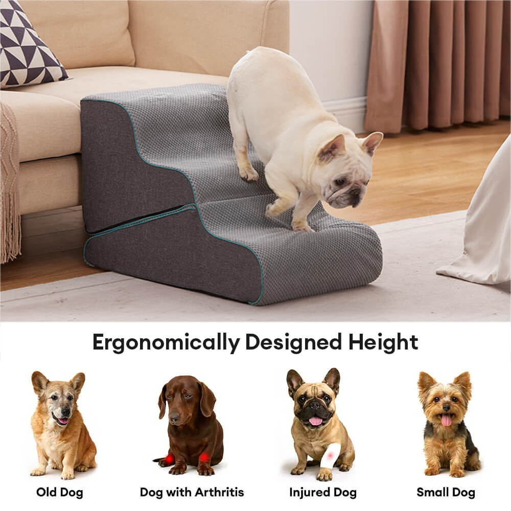 Multifunctional 2-in-1 Foldable Dog Stairs with Ramp Mode