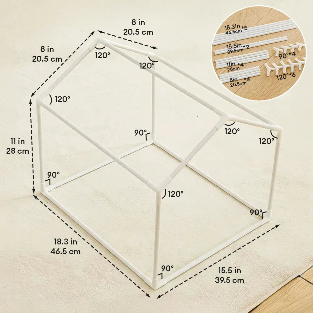 Plaid Retro Cozy Cave-Style Warm Deep Sleeping Dog & Cat Bed - Retro House