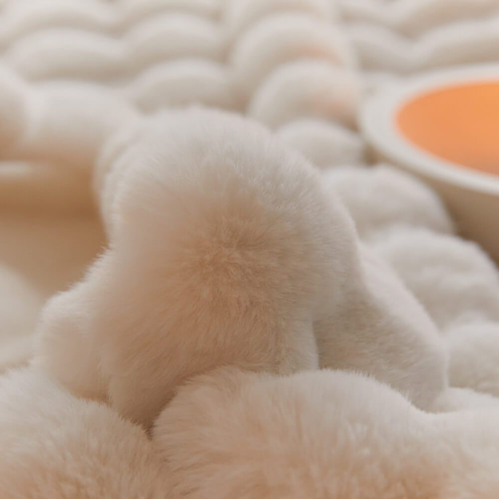 Premium Bubble Double Layer Thickened Faux Rabbit Fur Blanket