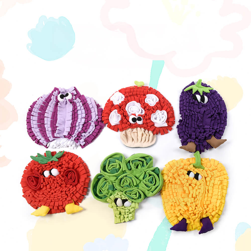 Serie de vegetales Alimentos escondidas de perros alfombrilla interactiva