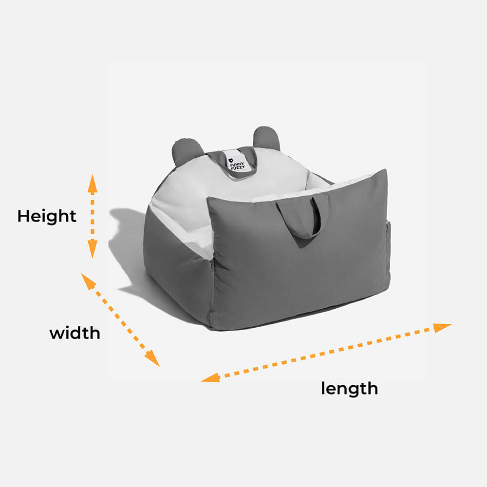 Bear Ears Pet Car Safety Bed Dog Car Seat Bed - FUNNYFUZZY