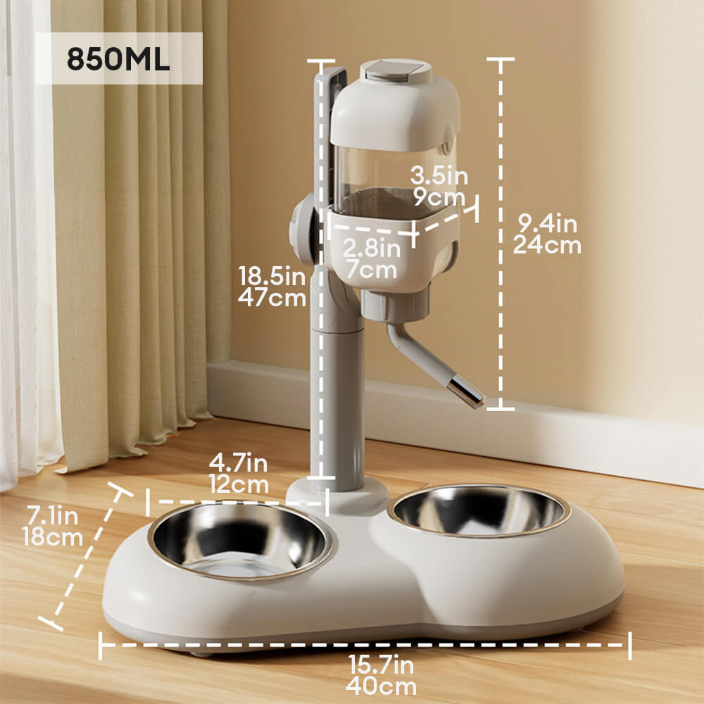 Dispensador de alimentos de la estación de alimentación de tazón con agua automática