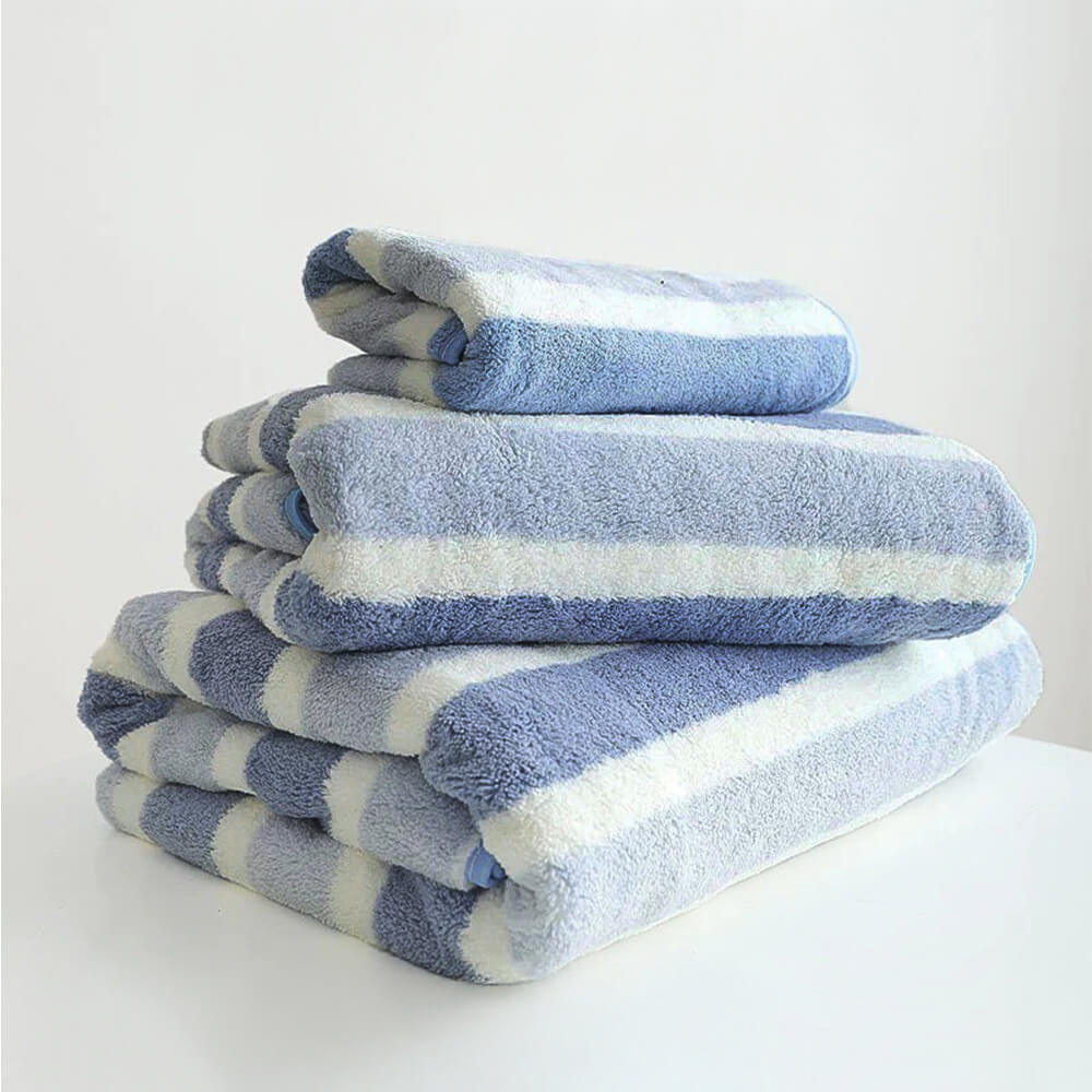 Striped Absorbent Drying Thickened Soft Dog & Cat Bath Towel