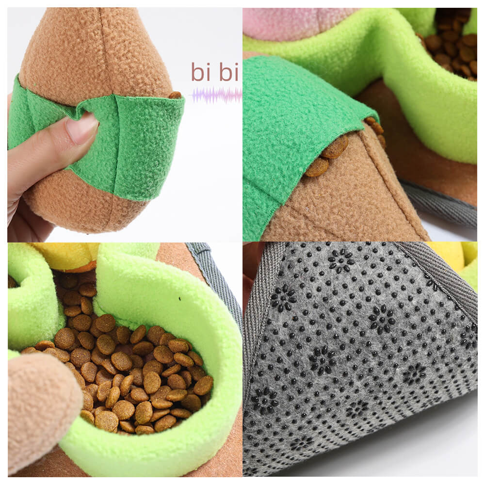 Juguete de dispensador de trato de perros de bolos interactivo