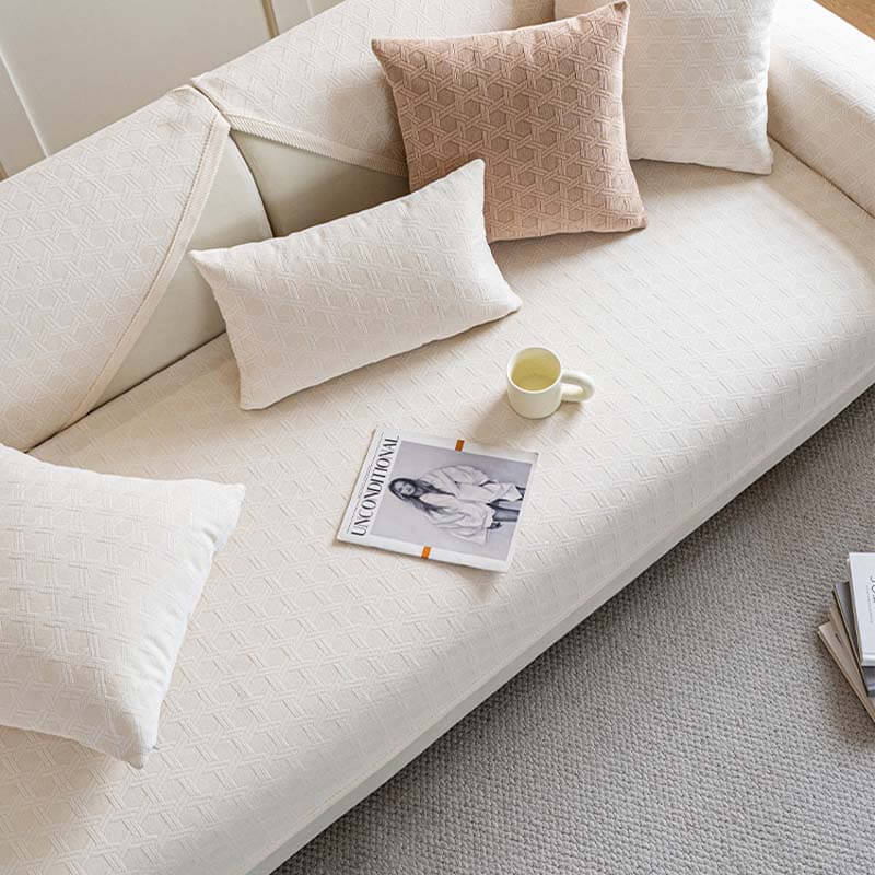 Cubierta de sofá impermeable y a prueba de aceite de tela chenille jacquard