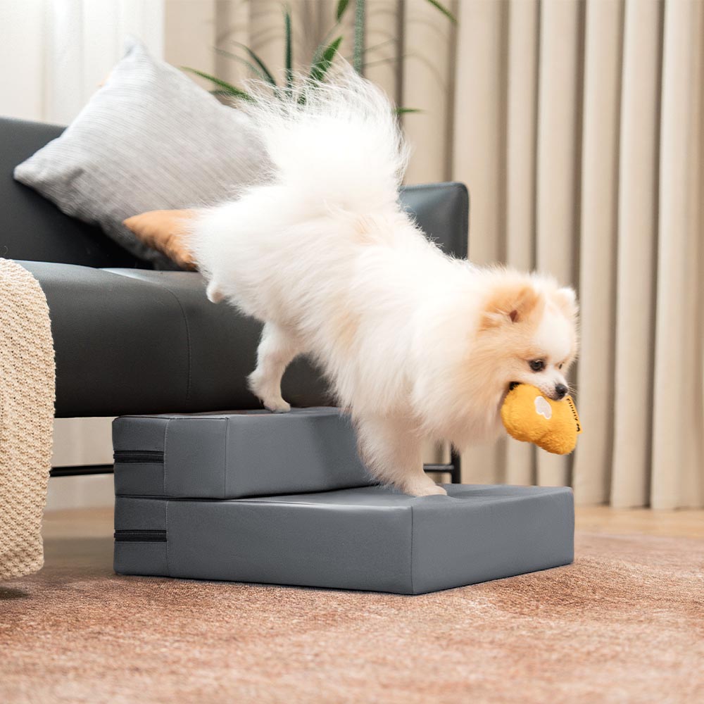 Escaleras de mascotas de nivel múltiple de cuero de PU lavable por el agua