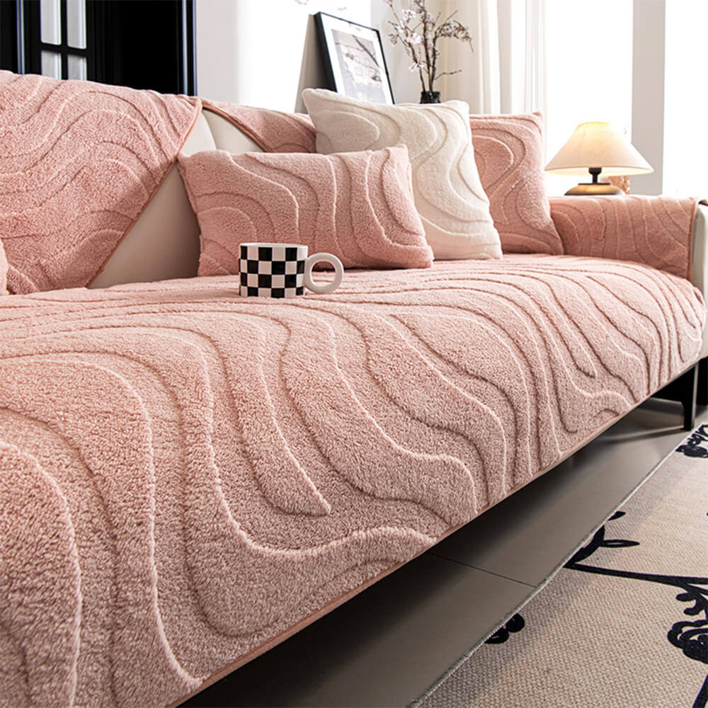 Cubierta de sofá protector sin deslizamiento de Jacquard Curvado Currush