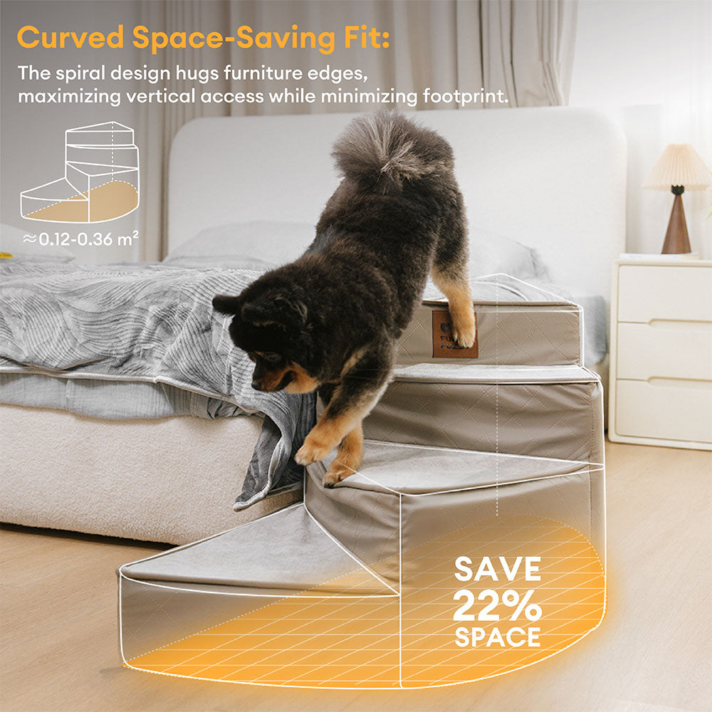 Escaleras de mascotas de espiral extraíbles repelentes de agua de lujo