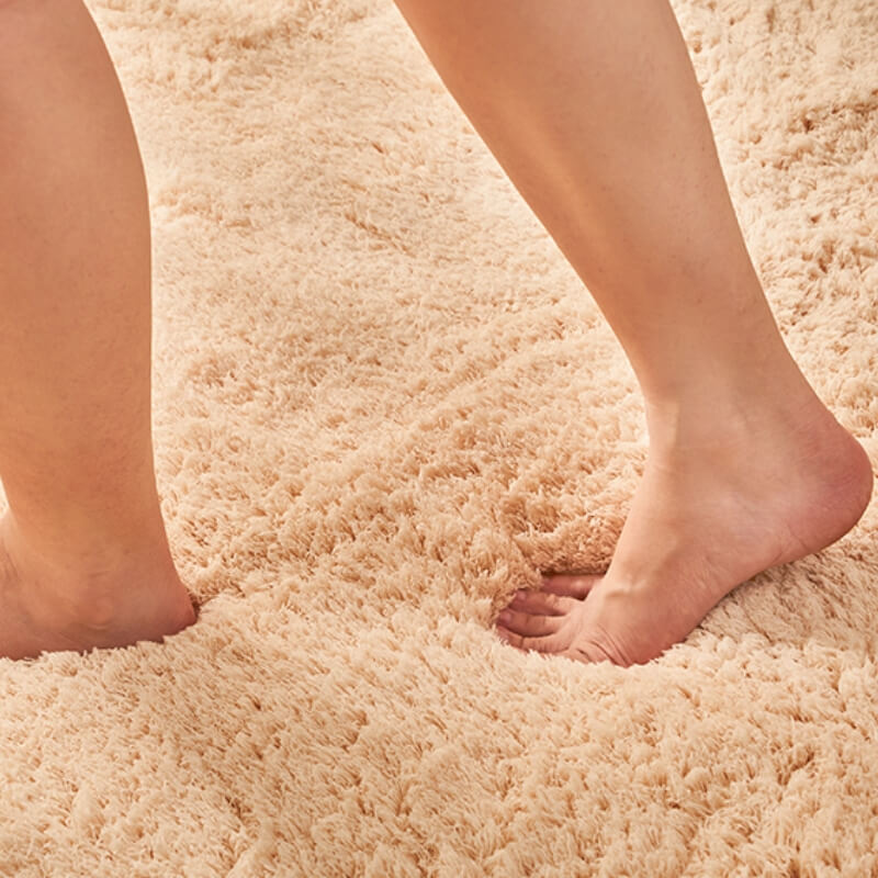 Alfombra de cama espesa y de dormitorio de lujosa - alfombra extra suave y acogedora