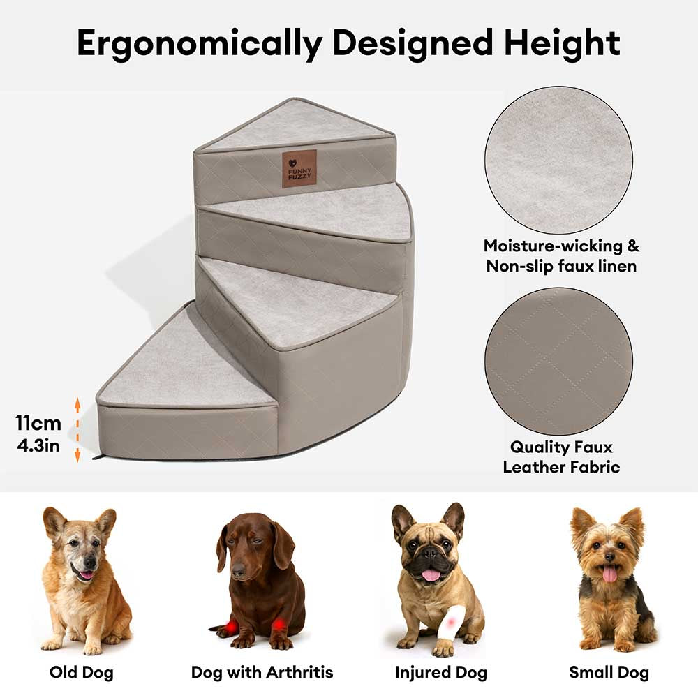 Escaleras de mascotas de espiral extraíbles repelentes de agua de lujo