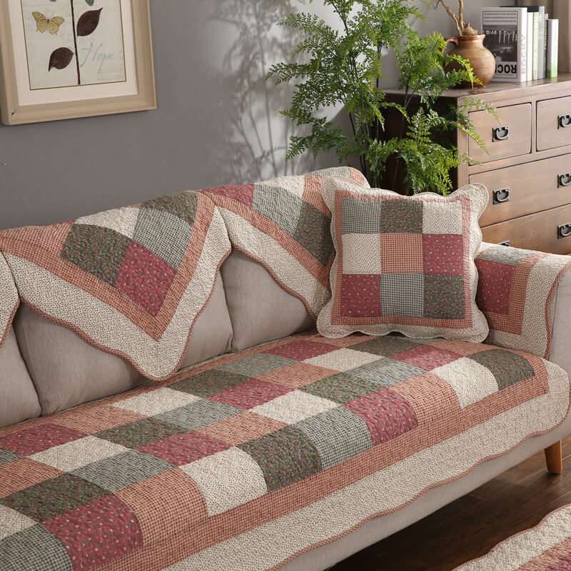 Cubierta de sofá sin deslizamiento de algodón acolchado acolchado