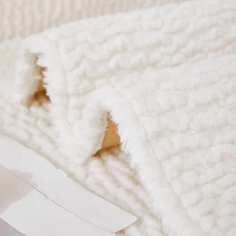 Crema <tc>Color</tc> Funda de sofá antiarañazos de vellón bereber