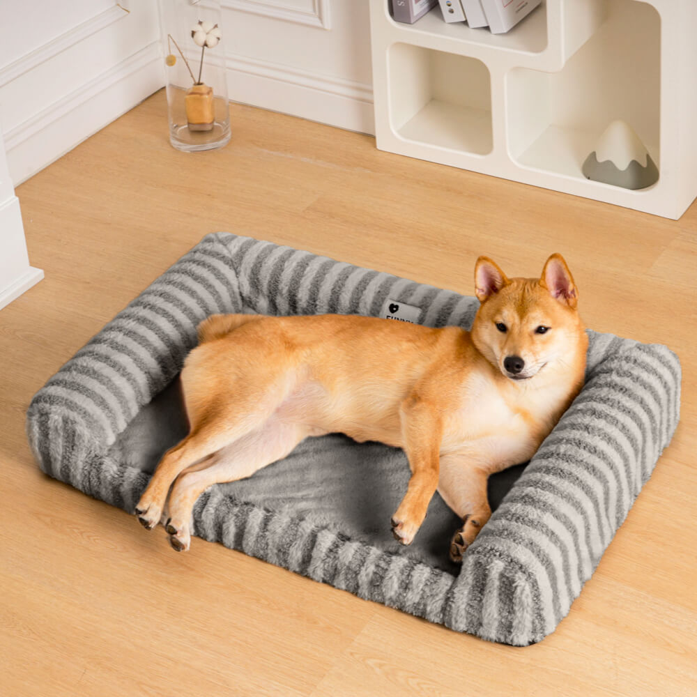 Deluxe Fluffy Full Support Ansieving Larm Bed para perros