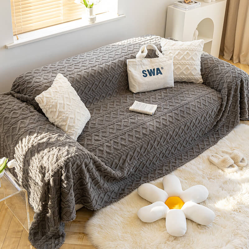 Sólido <tc>Color</tc> Funda protectora de sofá de vellón