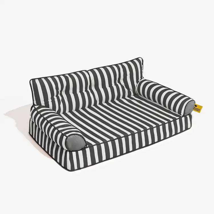 Stripe Waterproof Foldable Large Dog Sofa Bed - Sunny Siesta