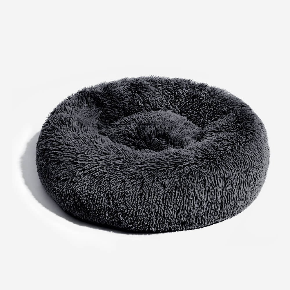 Fuzzy Round Fluffy Dog Bed - FUNNYFUZZY