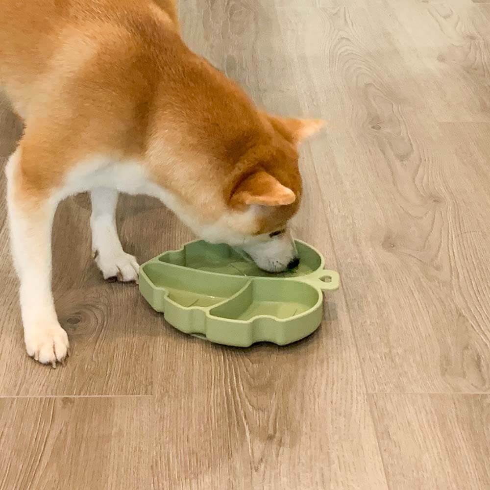 Suction Cup Pet Bowl - Leaf - FUNNYFUZZY