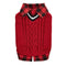 Perfect for Fall Winter Plaid Collar Cable Knit Dog Sweater Vest